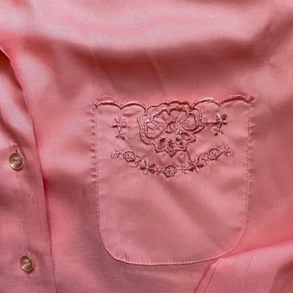 Vintage Silkhana by Lady Manhattan Pink Blouse - Picture 3 of 3